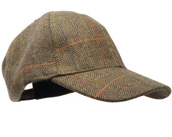 Gift for Him Herringbone Cap Tartan Baseball Cap