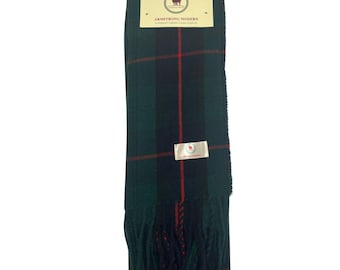 Tartan Scarf Armsrong Clan Scarf Plain Green Scarf Patterned Tartan Scarf Winter Scarves