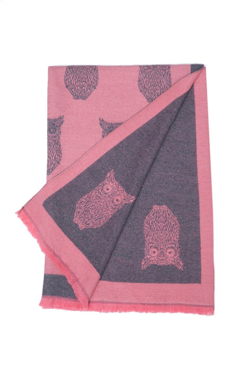 Supersoft Owl Scarves Owl Print Scarf Soft Touch Scarf Etsy UK