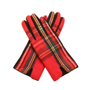 Ladies Tartan Gloves Clan Gloves Winter Gloves Plaid Tartan Gloves Gift for Her ROYAL STEWART