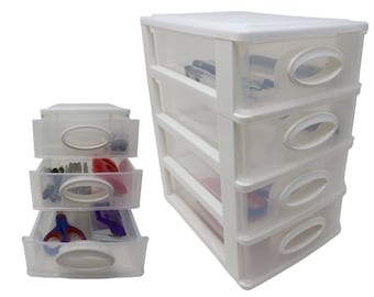 Plastic Desk Organiser 3/4 shelves Desk Storage