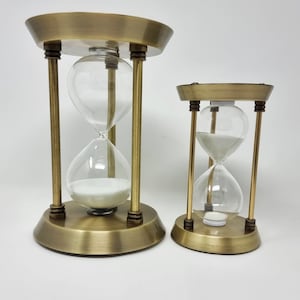 2x Retro Sand Glas Uhr Timer Sanduhr Sanduhr Home Decor 15 & 30 Minuten 
