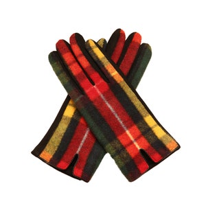 Ladies Tartan Gloves Clan Gloves Winter Gloves Plaid Tartan Gloves Gift for Her BUCHANAN ANCIENT