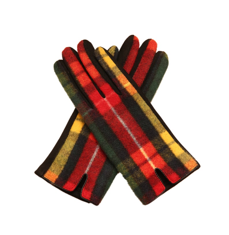Ladies Tartan Gloves Clan Gloves Winter Gloves Plaid Tartan Gloves Gift for Her BUCHANAN ANCIENT