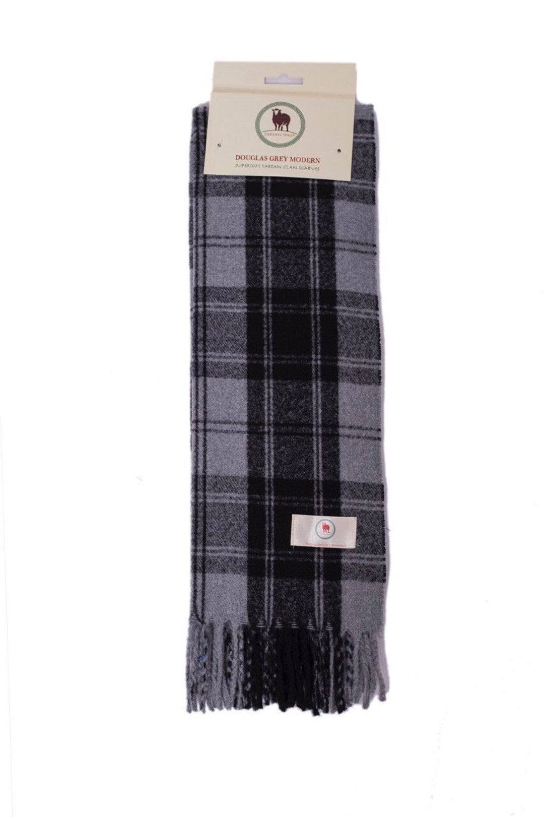 Douglas Grey Modern Tartan Sweater