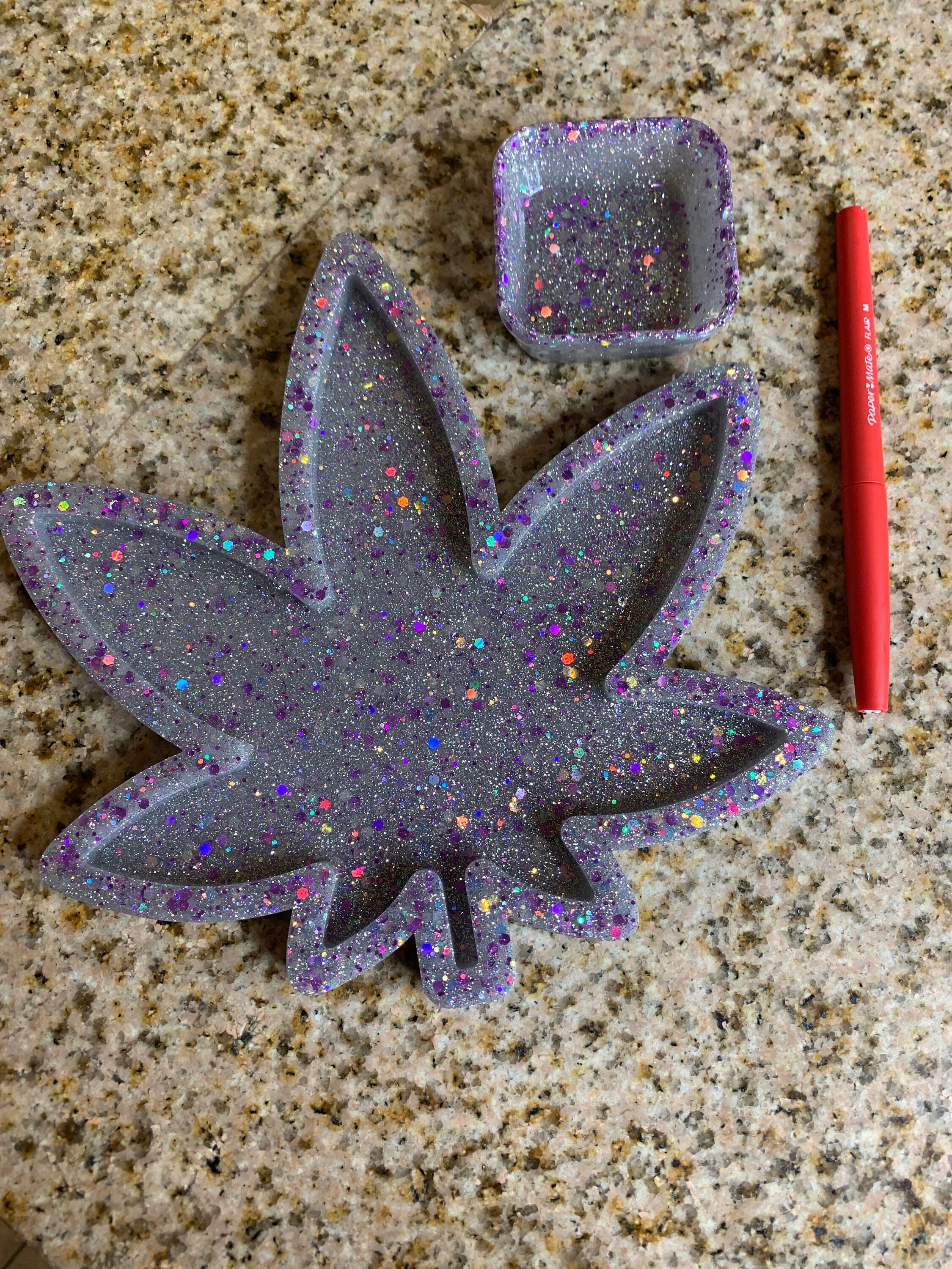 2pc Mini SetResin weed tray resin rolling tray resin Etsy