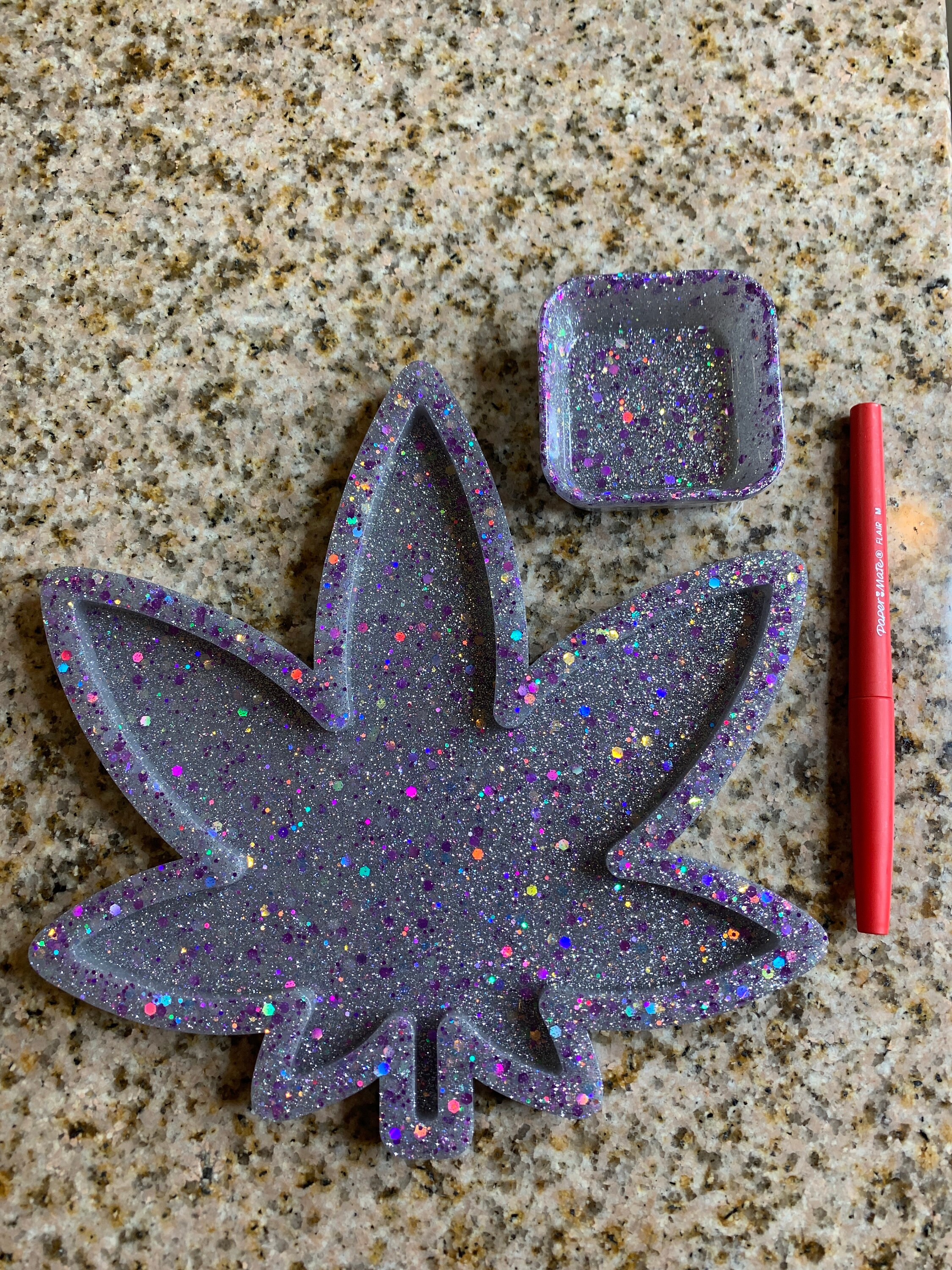 2pc Mini SetResin weed tray resin rolling tray resin Etsy