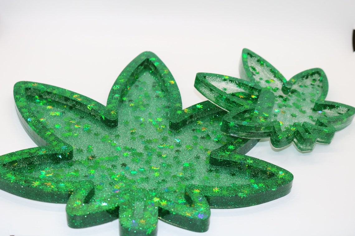 2pc SetGreen Resin weed tray resin rolling tray resin Etsy