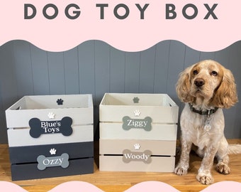 Personalised Dog Toy Storage Box | Handmade | Dog Gift | Home Decor