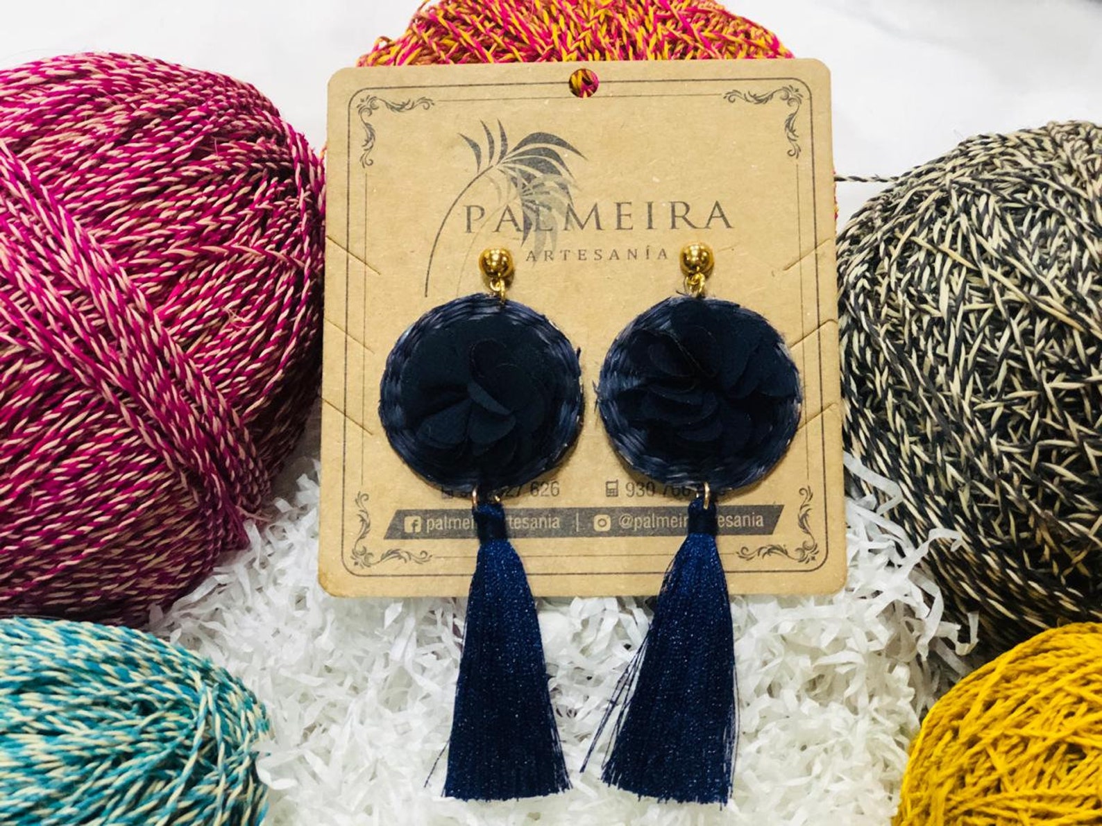 Ecofriendly Earrings Made From Recycled Natural Fiber Etsy