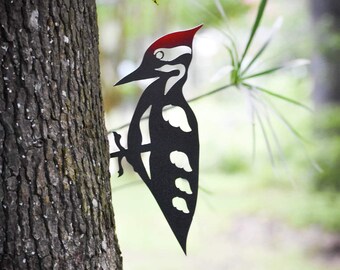 Metal Woodpecker Yard Art