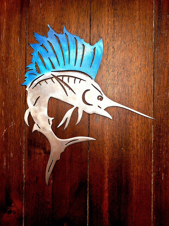 Marlin Fish Metal Wall Art Etsy