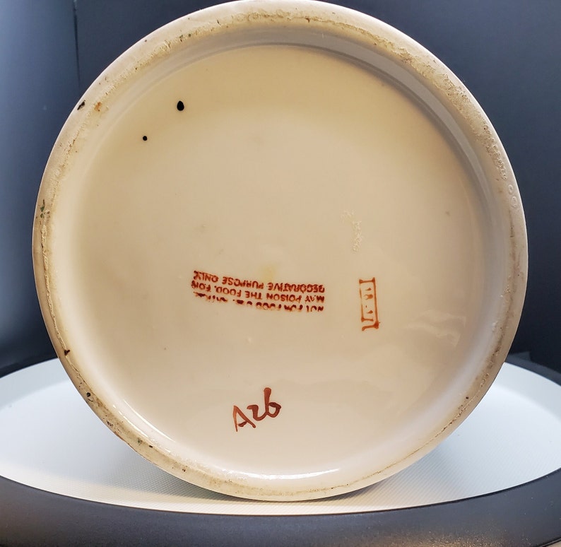 Hand Painted & Glazed Ceramic Decorative Container With Lid Etsy