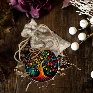 Tree of Life Ornament, Ceramic Christmas Tree Decoration, Unique Gift Ideas, XMAS gift under 25, Spiritual Gifts, Housewarming, Handcrafted