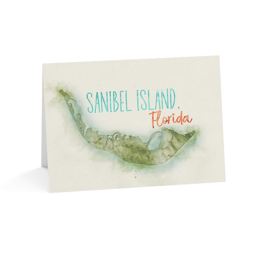 Sanibel Island Greeting Cards Souvenir Vacation Memories Etsy