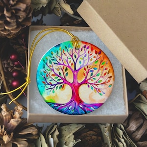 Tree of Life Ornament, Ceramic Christmas Tree Decoration,  Handcrafted Gift For Her, Unique Gift Ideas, XMAS gifts, Personalized, Giftable