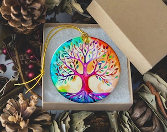 Tree of Life Ornament, Ceramic Christmas Tree Decoration,  Handcrafted Gift For Her, Unique Gift Ideas, XMAS gifts, Personalized, Giftable