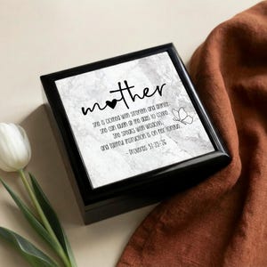 Mother's Day Gifts Personalized Keepsake Box, Christian Proverbs 31 Jewelry Box, Gift for Mom