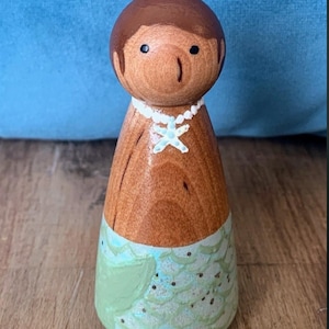 Merman Peg Doll/Montessori/Open Ended Play/Wooden Dolls