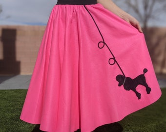 Womans 50s Poodle Skirt & Scarf Set