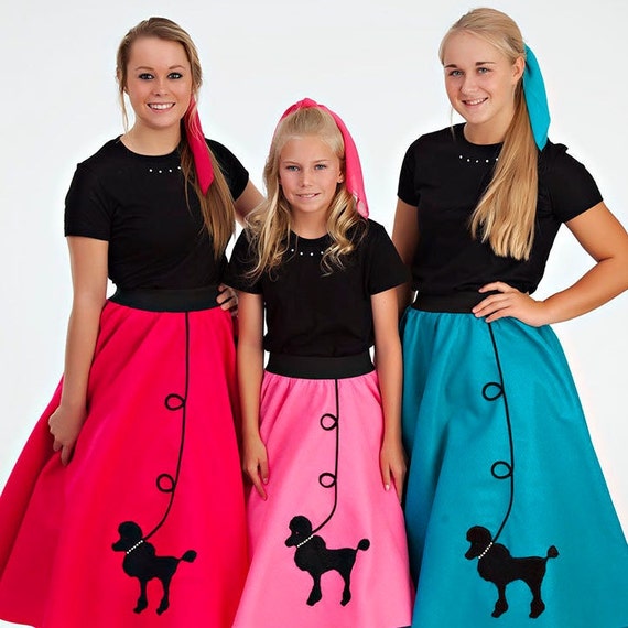 Poodle Skirt T Shirt Costume Black Poodle Poodle Skirt T Shirt Costume Black Poodle