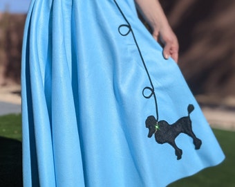 Light blue poodle skirt sales