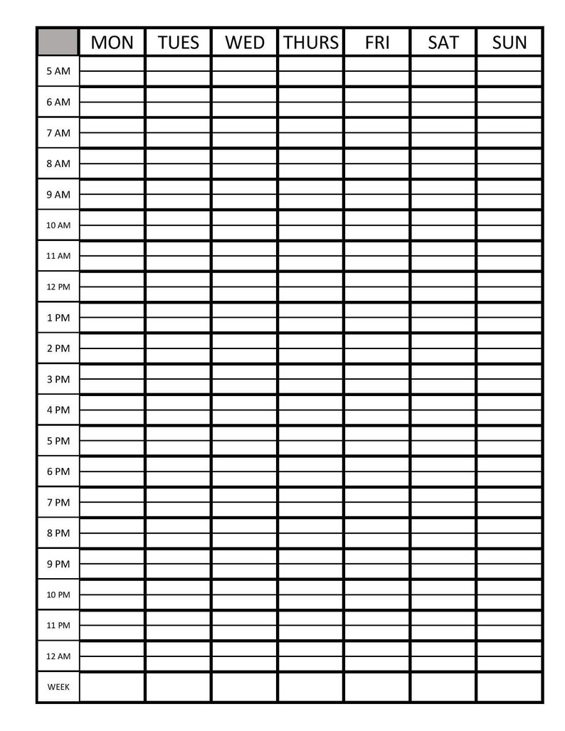 Basic Daily Planner Template Design--time Manager - Etsy
