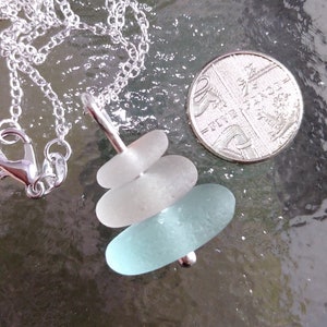 Seaham Seaglass Necklace: Sterling Silver Pendant, Handmade Beach Glass