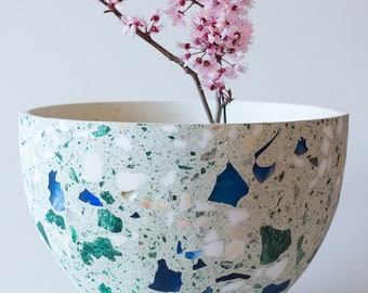 Large Terrazzo Planter 'Green Fairy' | Green Planter | Big Plant Pot | Terrazzo Planter | Interior Design | Indoor pot | Outdoor pot