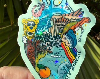 The Heart of Jacksonville | Prism Sticker | 904 | Anatomical Heart