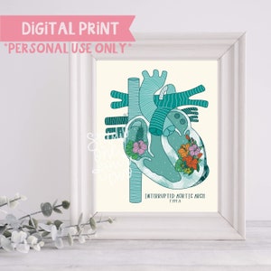 IAA Type A Digital Print | Anatomical Heart Illustration | Digital Print Only | CHD Illustrations