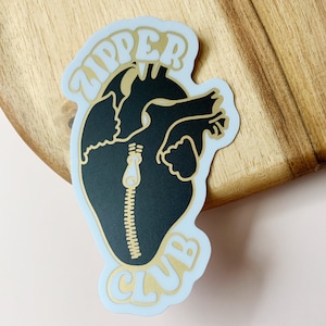 Zipper Club Vaporwave Sticker | Open Heart Surgery | CHD Awareness