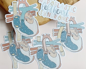 HLHS | Single Ventricle Surgery Series Stickers | Hypoplastic Left Heart Syndrome | CHD Sticker