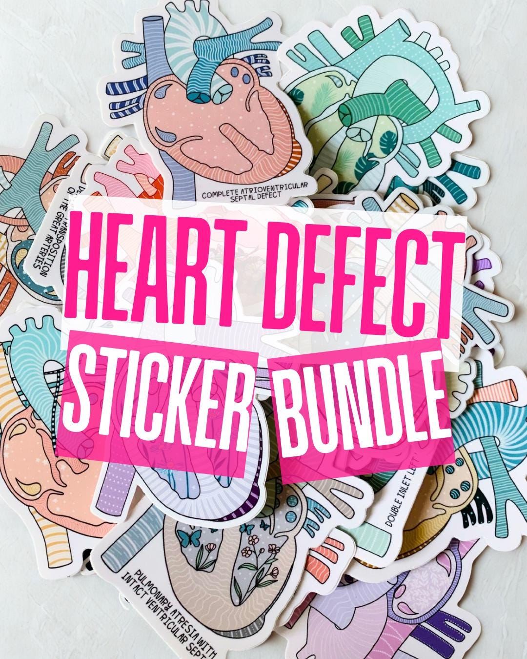 Heart Defect Sticker Bundle - Etsy