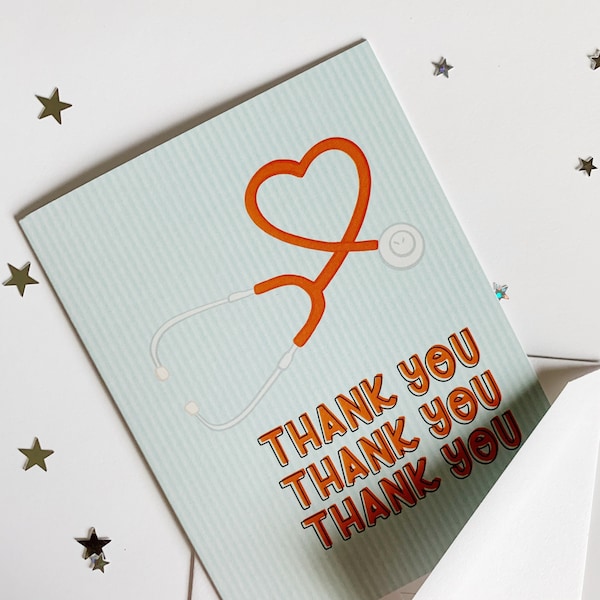 Medical Professional Thank You Card | Thank You Card | MD | RN | RT