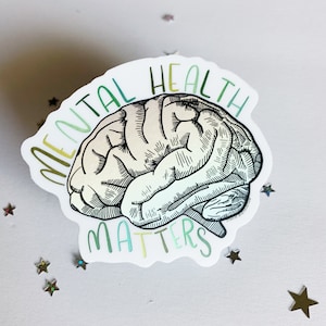 Mental Health Matters Sticker | Vaporwave Sticker | Holographic