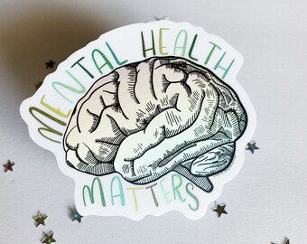 Mental Health Matters Sticker | Vaporwave Sticker | Holographic