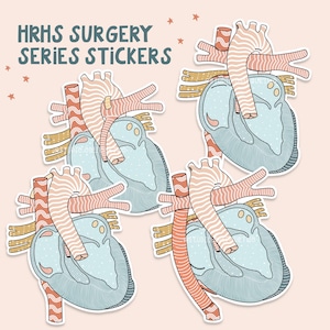 HRHS Single Ventricle Surgery Series Stickers | Hypoplastic Right Heart Syndrome | CHD Sticker
