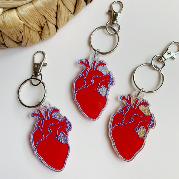 Anatomisch hart acryl sleutelhanger | CHD-bewustzijn