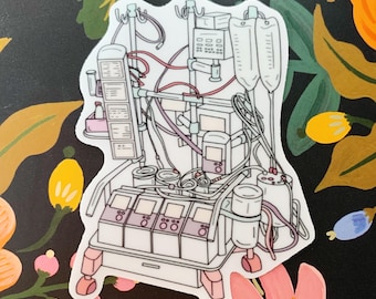 Perfusionista / Macchina cuore-polmone / Adesivo trasparente satinato / ECMO