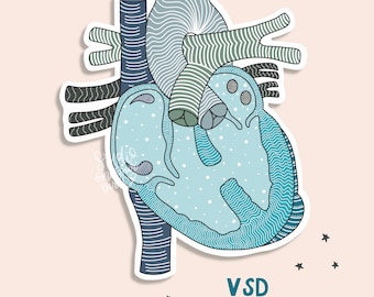 VSD Sticker | Ventricular Septal Defect | CHD Sticker