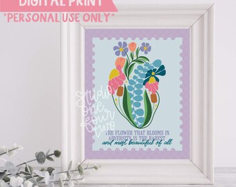 Cuore fiorito nelle avversità / Solo stampa digitale