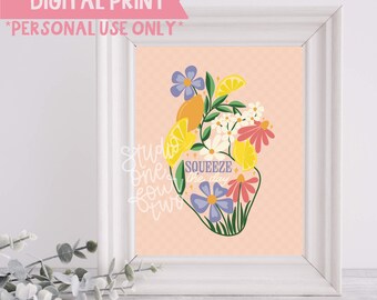 Spremi il cuore del giorno / Solo stampa digitale / Limone