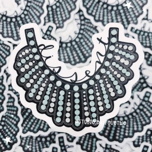 Dissent Sticker | RBG Collar Sticker | Ruth Bader Ginsburg Sticker