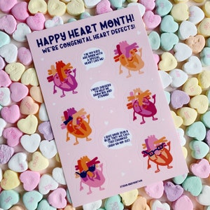 Stickervel Happy Heart Month | 4 x 6 | Valentijnskaarten