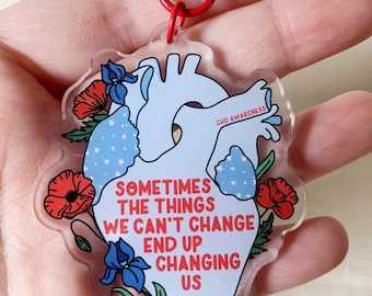 Portachiavi in acrilico per la consapevolezza della cardiopatia coronarica / Portachiavi in acrilico a forma di cuore anatomico