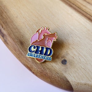 CHD Awareness Enamel Pin | Soft Enamel Lapel Pin