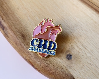 CHD Awareness Enamel Pin | Soft Enamel Lapel Pin