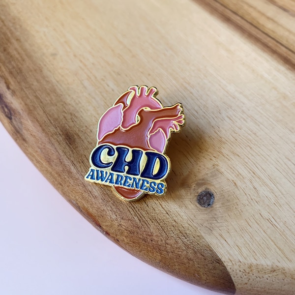 CHD Awareness Enamel Pin | Soft Enamel Lapel Pin