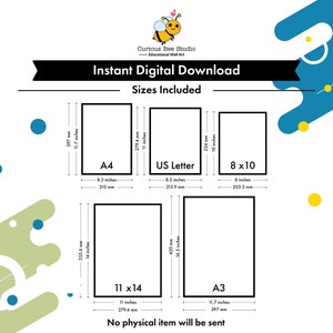 Instant Digital Download, Available in five sizes